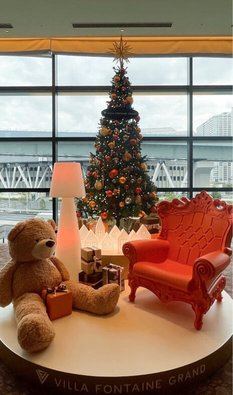 ホテルヴィラフォンテーヌグランド東京有明 クリスマスディスプレイ（2024年）